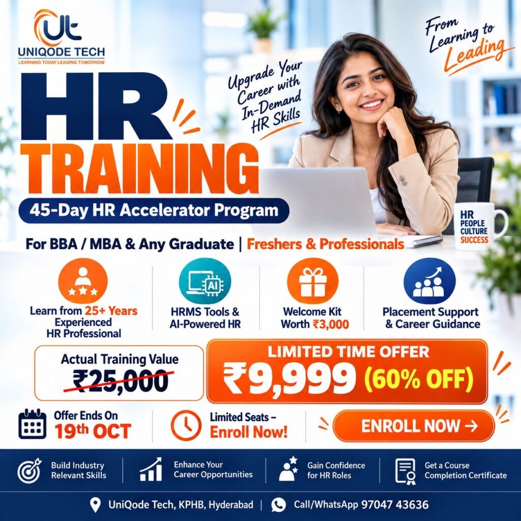 HR course in Hyderabad KPHB ₹9,999 offer